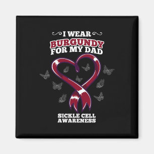 Jag bär vinrött för min pappa Sickle Cell-medveten Magnet