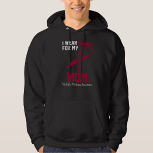 Jag Bära Burgundy för min Mamma Många Myeloma Awar Hoodie
