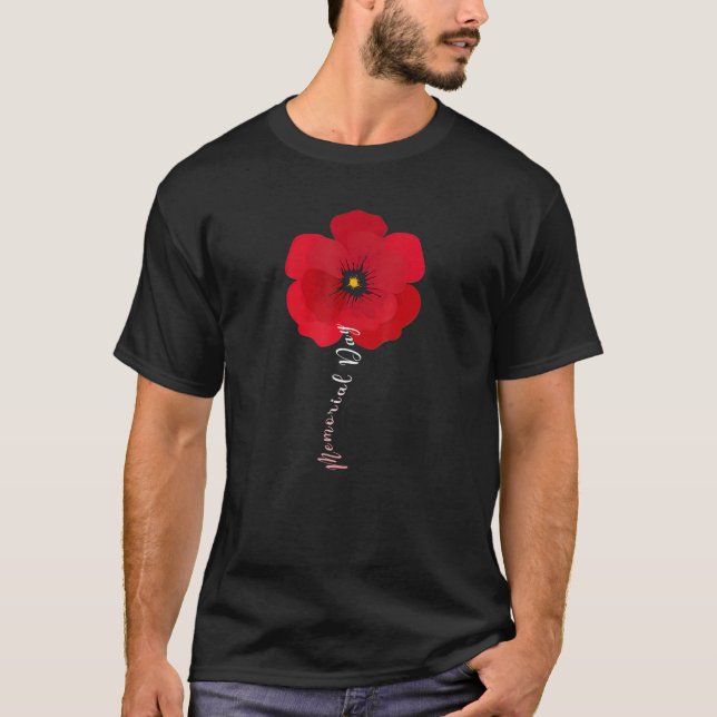 Jag Bära en liten diskett, blomma minnesdag Vetera T Shirt (Framsida)