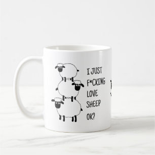 Jag bara F*cking Kärlek Sheep OK, Sheep Älskare Gi Kaffemugg