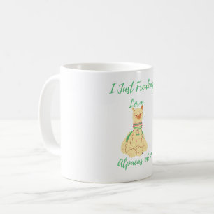 Jag bara Freaking Kärlek Alpacas ok Kaffemugg