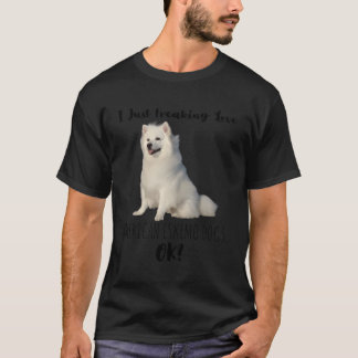 Jag bara Freaking Kärlek American Eskimo Hundar OK T Shirt