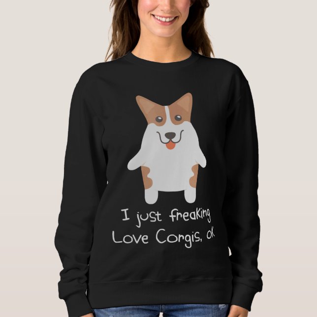 Jag bara Freaking Kärlek Corgis Ok Corgi 808 T Shirt (Framsida)