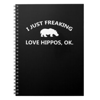 Jag bara Freaking Kärlek Hippos Gift Anteckningsbok