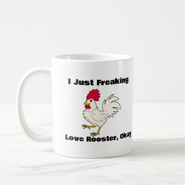 Jag bara Freaking Kärlek tuppar, okej kaffe Mugg (Vänster)
