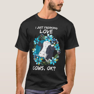 Jag bara fryser Kärlek Cows OK T Shirt