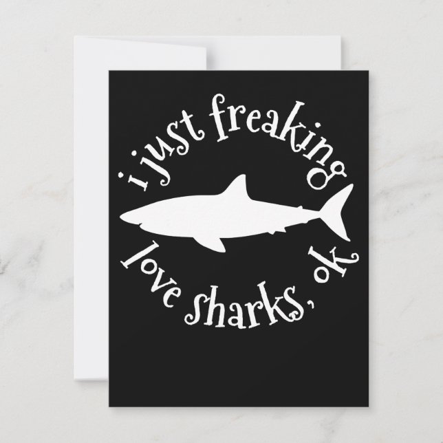 Jag bara fryser Kärlek-hajar, okej - Shark Älskare Inbjudningar (Framsida)