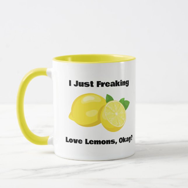 Jag bara fryser Kärlek Lemons, okej? Kaffe Mugg (Vänster)