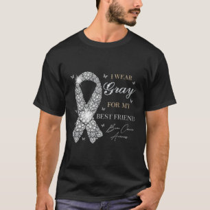 Jag Bära Grått för min bästa vän hjärncancer Aware T Shirt