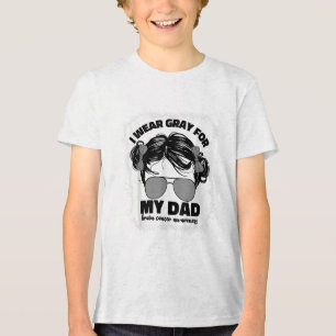 Jag Bära Grått för mina Pappa hjärncancerkvinnor T Shirt
