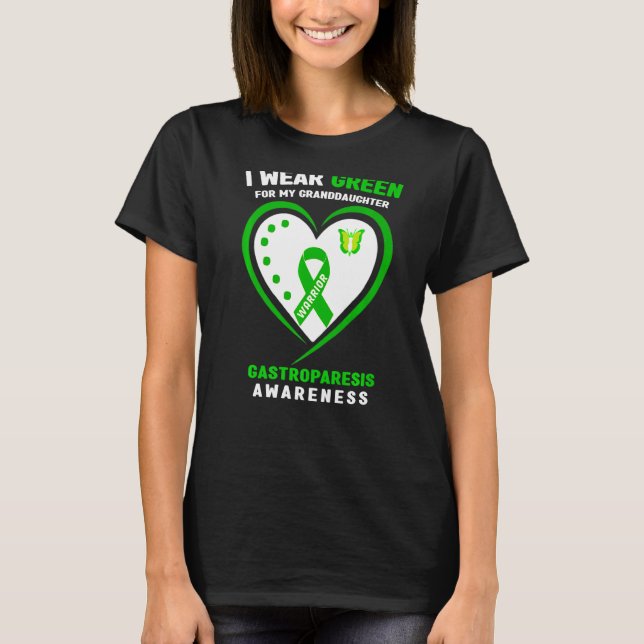 Jag Bära Grönt för min mordotter Gastroparesis Aw T Shirt (Framsida)