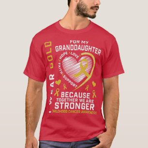 Jag Bära Guld för min barnbarncancer T Shirt