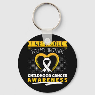 Jag Bära Guld för min broderhjärtcancer hos barn Nyckelring