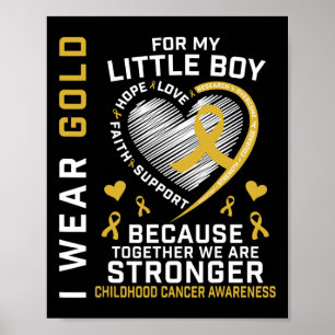 Jag Bära Guld för min lilla son Son barncancer Poster
