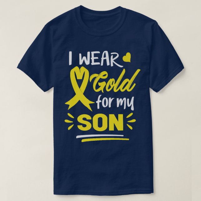 Jag Bära Guld för min son Childeness Canceness Awa T Shirt (Design framsida)