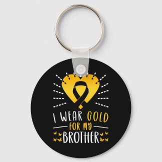 Jag Bära Guld för mitt brödrahjärta Nyckelring