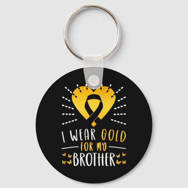 Jag Bära Guld för mitt brödrahjärta Nyckelring (Framsida)