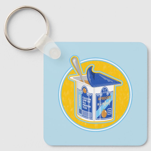 Jag bara kärlek aprikosyoghurt nyckelring (Framsida)