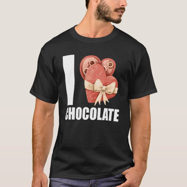 Jag bara Kärlek Chocolate Device Chocolate Fontän T Shirt (Framsida)