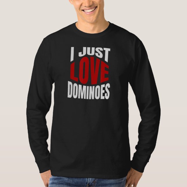 Jag bara Kärlek Dominoes T Shirt (Framsida)