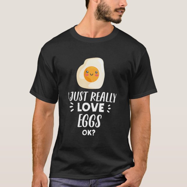 Jag bara Kärlek Eggs - Lusnyj Egg Älskare T Shirt (Framsida)