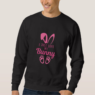 Jag bara Kärlek min Bunny Cute Rabbit Kids Girls B Lång Ärmad Tröja