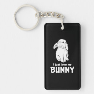 Jag bara Kärlek min bunt Cute Rabbit White