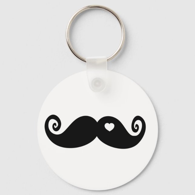 Jag bara kärlek Mustache Nyckelring (Framsida)