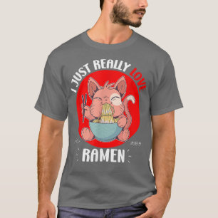 Jag bara Kärlek Ramen japansk Noodles Kawaii Anime T Shirt