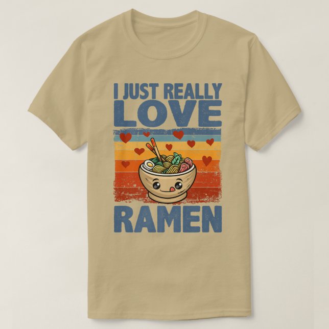 Jag bara Kärlek Ramen Noodles, japansk För manar T Shirt (Design framsida)