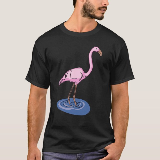 Jag bara Kärlek Rosa Flamingos OK Flamingo Fläkt T Shirt (Framsida)