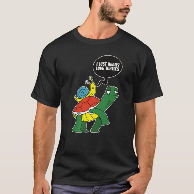 Jag bara Kärlek Turtles T Shirt (Framsida)