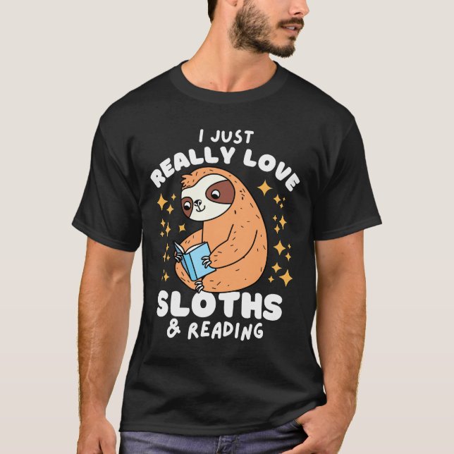 Jag bara läser Kärlek slok och läser T Shirt (Framsida)