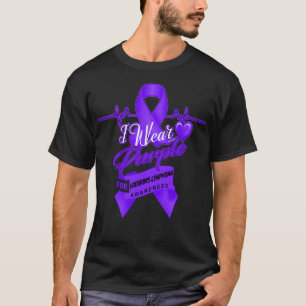 Jag bära Lila för Hodgkins lymfomamedvetenhet T Shirt
