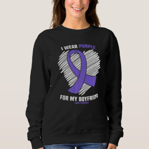 Jag Bära Lila för min Boyvän Lupus-medvetenhet T Shirt