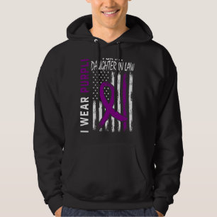 Jag Bära Lila för min dotter i Lupus Awarene Hoodie
