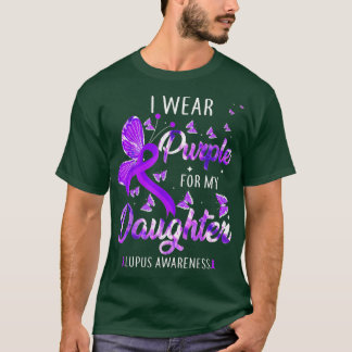 Jag Bära Lila för min dotter Lupus Awareness Butt T Shirt