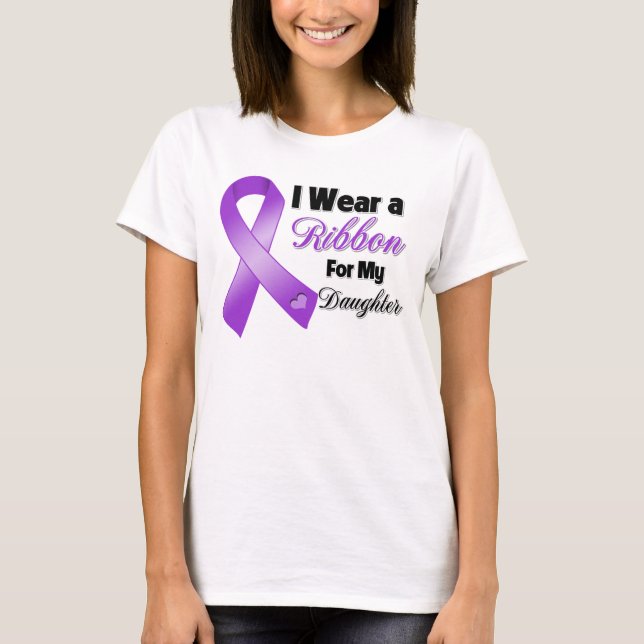 Jag Bära Lila för min dotter Tee Shirt (Framsida)