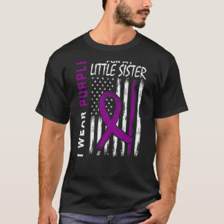 Jag Bära Lila för min lilla syster Epilepsy Awaren T Shirt