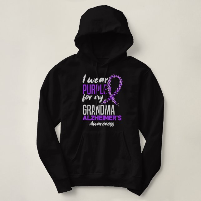 Jag Bära Lila för min mormdemensdemens Alzheimers  T Shirt (Design framsida)