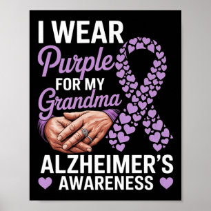 Jag Bära Lila för min mormor Dementia Heimers Awar Poster