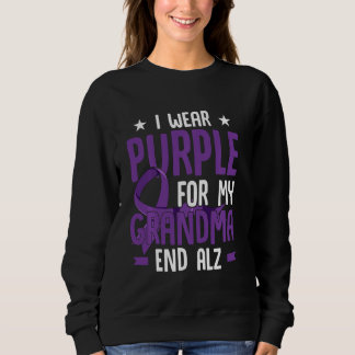 Jag Bära Lila för min mormor End Alz Alzheimer Awa T Shirt