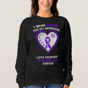 Jag Bära Lila för min morson Lupus-medvetenhet T Shirt