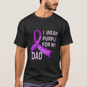 Jag Bära Lila för min Pappa-Heimerheimers sjukdom T Shirt