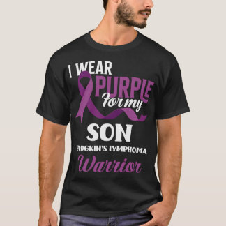 Jag Bära Lila för min son Hodgkin Lymphoma T Shirt