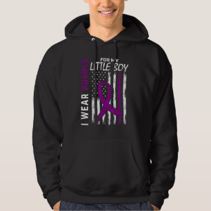 Jag Bära Lila för min son Little Boy Epilepsy Medv Hoodie