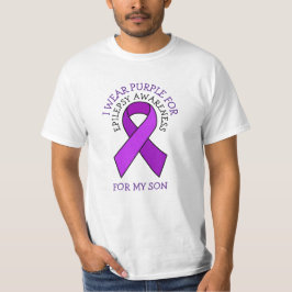 Jag Bära Lila för min son | Medvetenhet om epileps T Shirt
