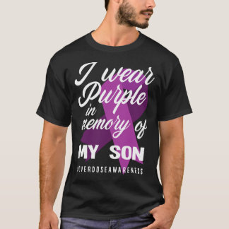 Jag Bära Lila i minnet för min son överdosering T Shirt