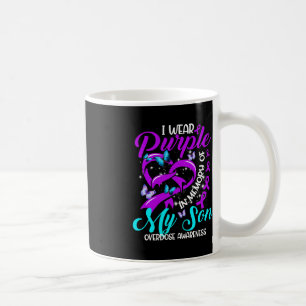 Jag Bära Lila till minne av min son överdoseringsb Kaffemugg