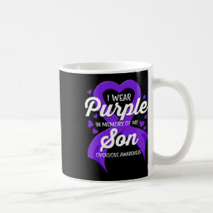 Jag Bära Lila till minne av min son överdoseringsb Kaffemugg